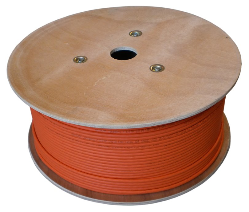 DATACOM S/FTP drát CAT7  LSOH Eca 500m cívka, plášť oranžový