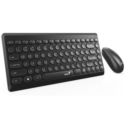 GENIUS LuxeMate Q8000/ Bezdrátový set 2,4GHz mini receiver/ USB/ černá/ retro design/ CZ+SK layout