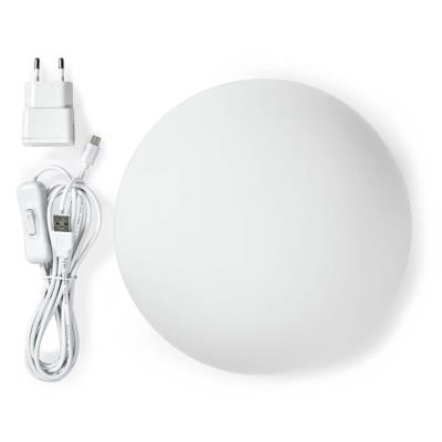 NEDIS Wi-Fi chytré náladové RGB světlo/ kulaté/ průměr 20 cm/ teplá až studená bílá/ 360 lm/ 5 W/ sklo/ Android & iOS