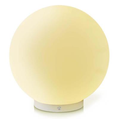 NEDIS Wi-Fi chytré náladové RGB světlo/ kulaté/ průměr 20 cm/ teplá až studená bílá/ 360 lm/ 5 W/ sklo/ Android & iOS