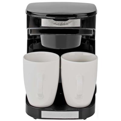 NEDIS kávovar/ na dva šálky/ kapacita 0,25 l/ automatické vypnutí/ černý