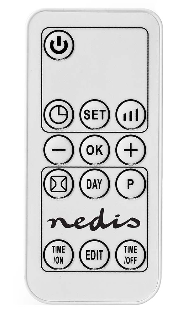 NEDIS koupelnový ohřívač/ spotřeba 2000 W/ nastavitelný termostat/ 2 tepelné režimy/ IP22/ dálkové ovládání/ bílý