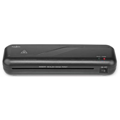 NEDIS laminátor/ formát A4/ laminovací šířka 230 mm/ fólie 125 mic/ automatické vypnutí/ teplý proces/ černý