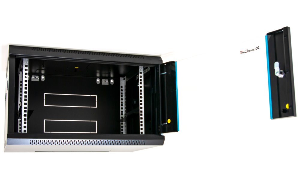 XtendLan 6U/600x450, na zeď, jednodílný, skleněné dveře