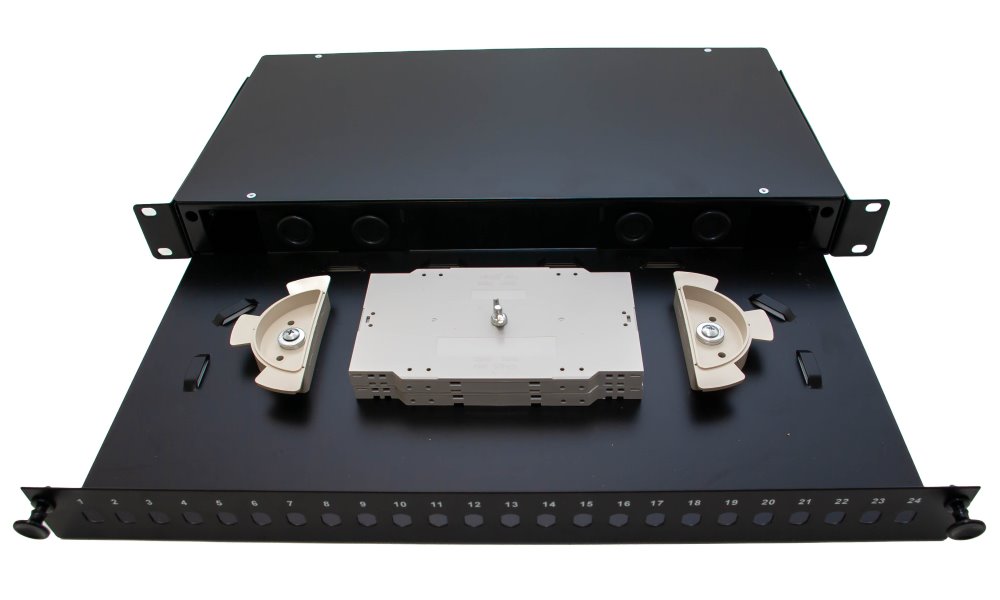 XtendLan 19" optický rozvaděč, 24 portů ST/FC, výsuvný