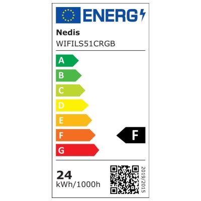 NEDIS Wi-Fi chytrý LED pásek/ 24W/ 230V/ IP65/ 700lm/ RGB/ Nedis® SmartLife/ 5m