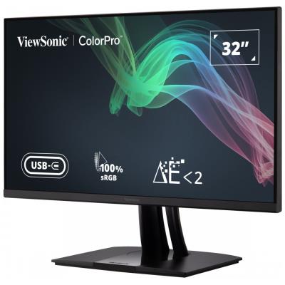 ViewSonic VP3256-4K / 32"/ IPS/ 16:9/ 3840x2160/ 5ms/ 350cd/m2/ DP/ HDMI/ 2xUSB-A/ USB-B / USB-C/ PIVOT/ Repro