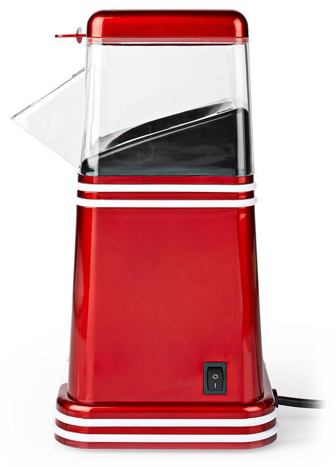 NEDIS popkornovač/ spotřeba 1200 W/ čas na přípravu 2 - 4 min/ bílo-červená