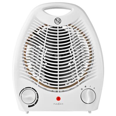 NEDIS horkovzdušný ventilátor/ termostat/ spotřeba 2000 W/ 2 tepelné režimy/ ochrana proti převrácení/ bílý