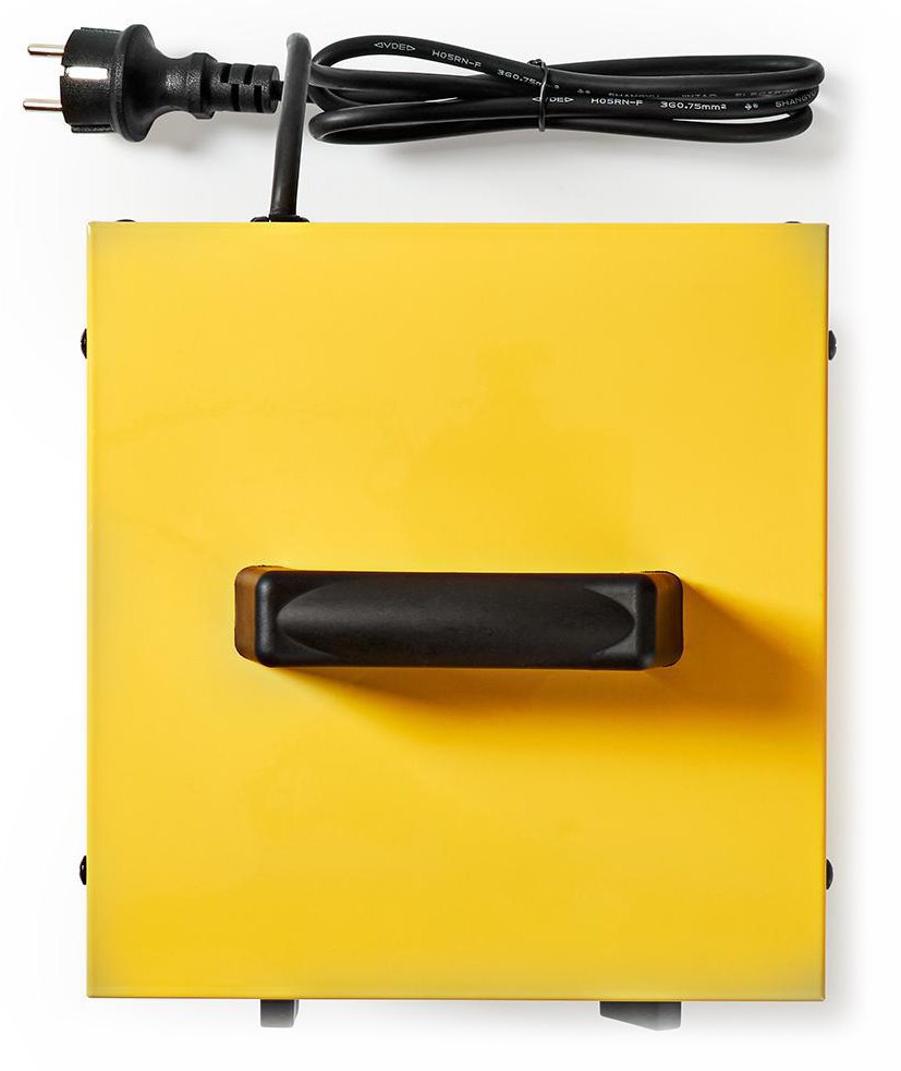 NEDIS průmyslový horkovzdušný ventilátor/ termostat/ spotřeba 2000 W/ 2 nastavení teploty/ IP24/ integ. úchyty/ žlutý