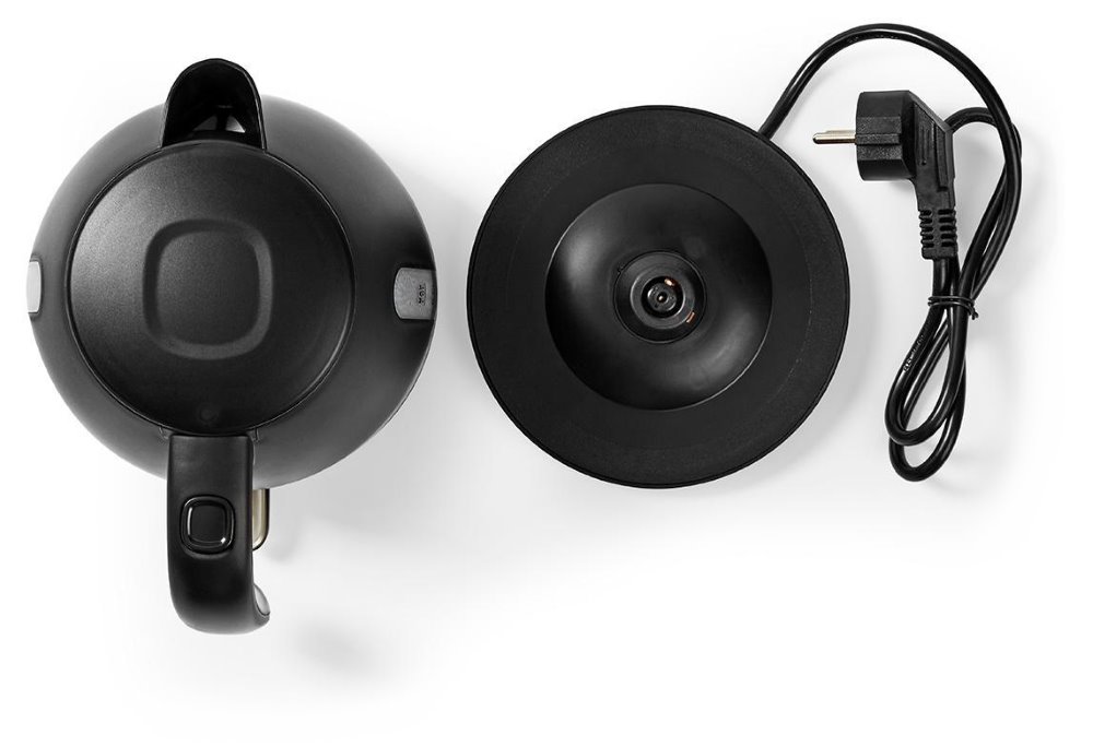 NEDIS rychlovarná konvice KAWK300EBK/ objem 1 l/ otáčení o 360°/ skryté topné těleso/ spotřeba 2150 W/ plast/ černá