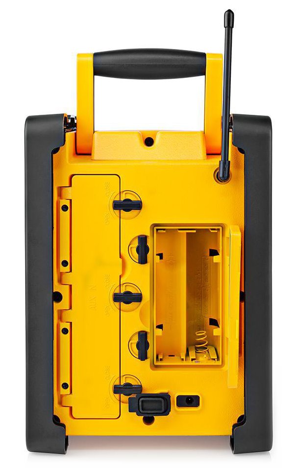 NEDIS digitální rádio/ stolní provedení/ výkon 15W/ FM/ Bluetooth/ IPX5/ napájení z baterie/síťové napájení/ černo-žluté