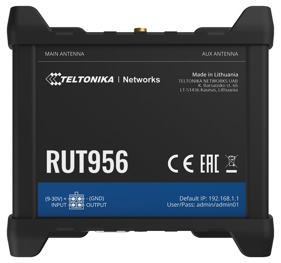 Teltonika LTE Wi-Fi Router RUT956, 2,4 GHz, 802.11b/g/n, 2/3/4G, LTE, GPS, 4x DI/DO