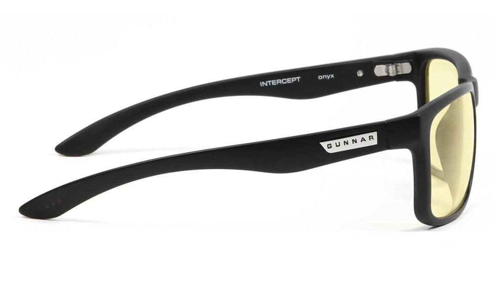 GUNNAR kancelářske/herní dioptrické brýle INTERCEPT READER ONYX * jantárová skla * BLF 65 * dioptrie +1