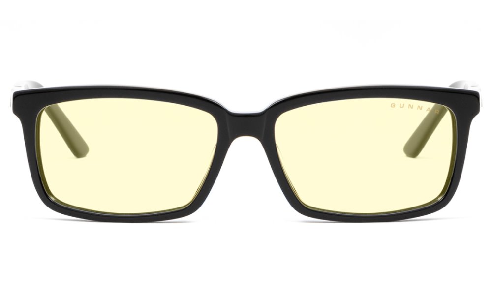 GUNNAR kancelářske/herní dioptrické brýle HAUS READER ONYX * jantárová skla * BLF 65 * dioptrie +1