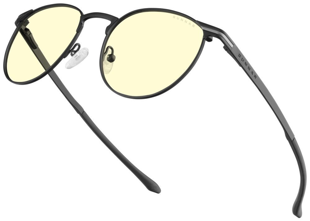 GUNNAR kancelářske/herní brýle MATEO ONYX * jantárová skla * BLF 65 * GUNNAR focus