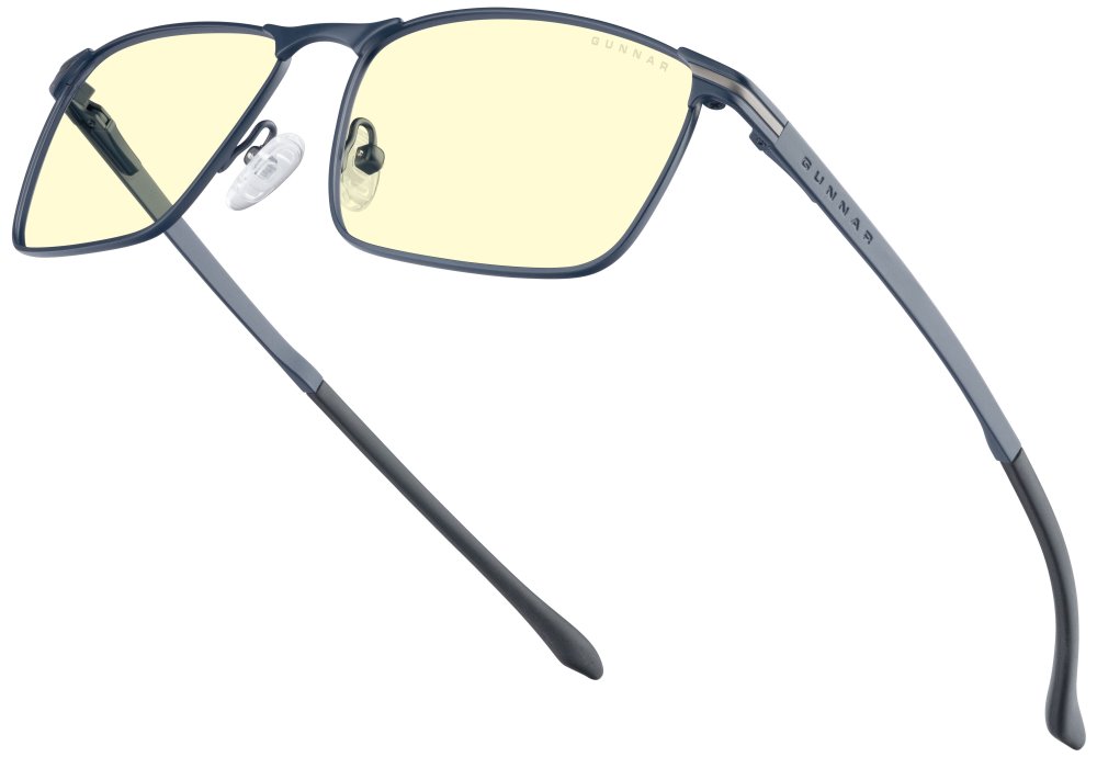 GUNNAR kancelářske/herní brýle MENDOCINO MIDNIGHT BLUE * jantárová skla * BLF 65 * GUNNAR focus