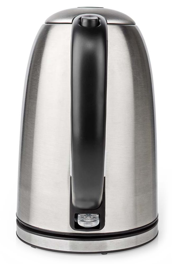 NEDIS rychlovarná konvice KAWK350EAL/ objem 1,7 l/ otáčení o 360°/ nerezová ocel/ spotřeba 2200 W/ černo-stříbrná