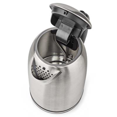 NEDIS rychlovarná konvice KAWK350EAL/ objem 1,7 l/ otáčení o 360°/ nerezová ocel/ spotřeba 2200 W/ černo-stříbrná
