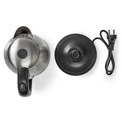 NEDIS rychlovarná konvice KAWK350EAL/ objem 1,7 l/ otáčení o 360°/ nerezová ocel/ spotřeba 2200 W/ černo-stříbrná