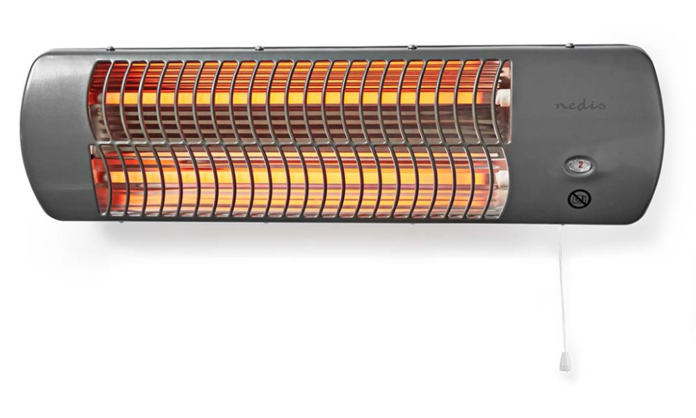NEDIS koupelnový ohřívač/ spotřeba 1200 W/ nastavitelný termostat/ 2 tepelné Rrežimy/ X4/ šedý