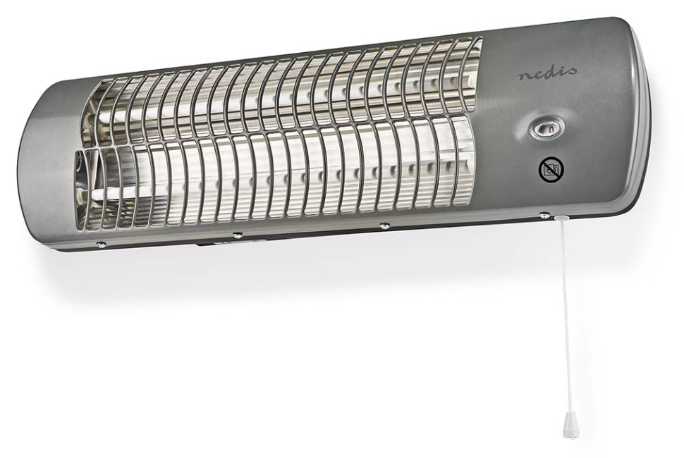 NEDIS koupelnový ohřívač/ spotřeba 1200 W/ nastavitelný termostat/ 2 tepelné Rrežimy/ X4/ šedý