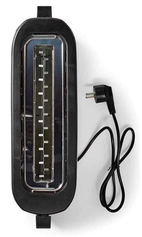 NEDIS topinkovač/ spotřeba 1000 W/ 1 slot/ 6 úrovní zhnědnutí/ funkce rozmrazování/ stojan/ řada nerez/ hliník