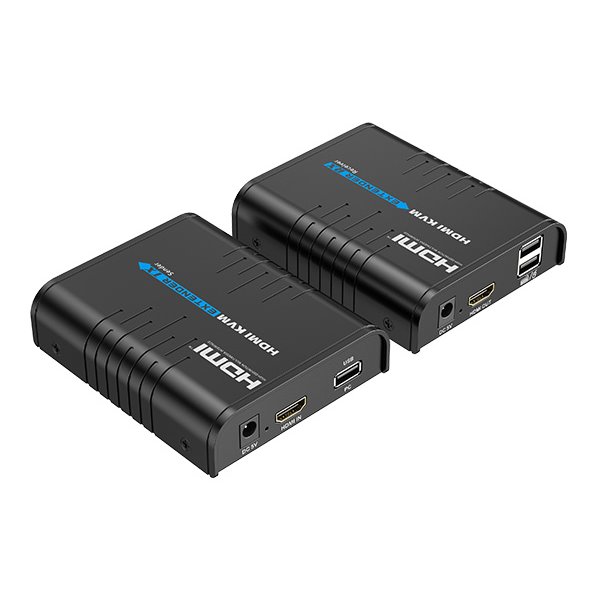 XtendLan HDMI přenos po LAN, vysílač a přijímač, IP/UDP, 100Mbps@1080p, přenos USB, funkce KVM