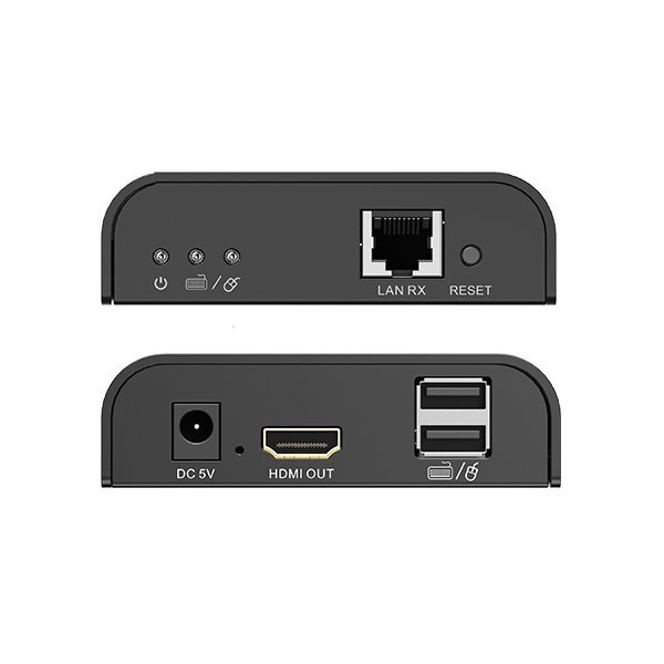 XtendLan HDMI přenos po LAN, vysílač a přijímač, IP/UDP, 100Mbps@1080p, přenos USB, funkce KVM