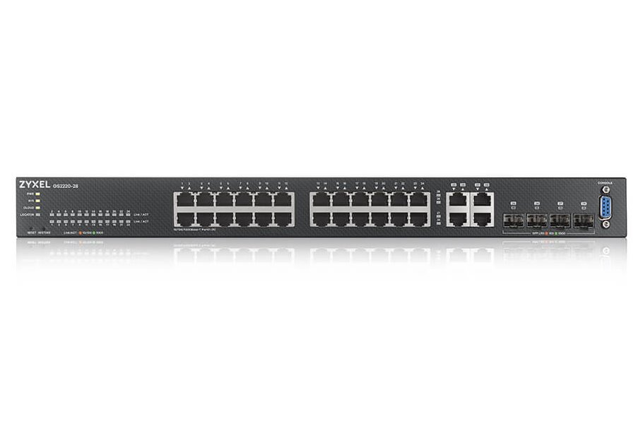 ZyXEL GS2220-28, EU region, 24-port GbE L2 Switch with GbE Uplink (1 year NCC Pro pack license bundled)