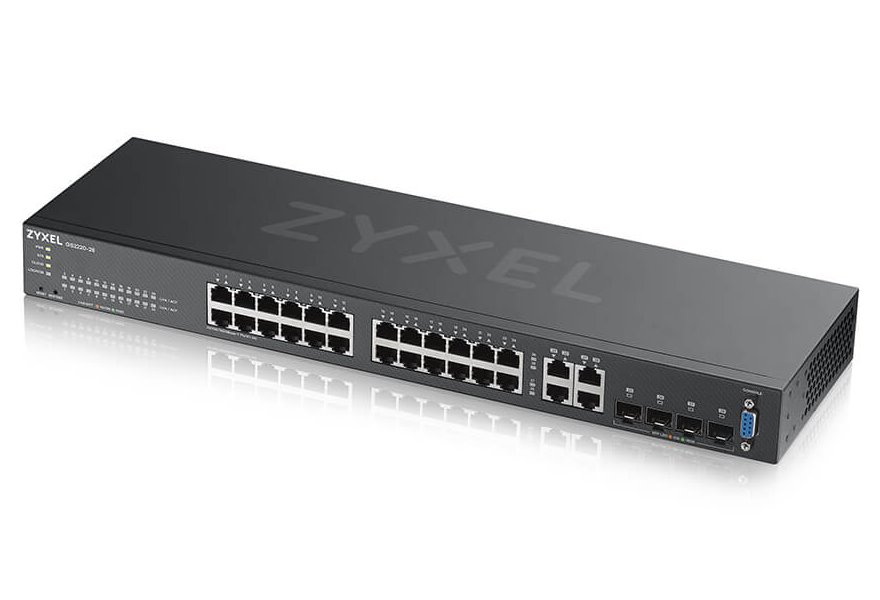 ZyXEL GS2220-28, EU region, 24-port GbE L2 Switch with GbE Uplink (1 year NCC Pro pack license bundled)