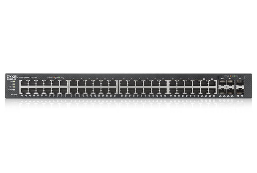 ZyXEL GS2220-50, EU region, 48-port GbE L2 Switch with GbE Uplink (1 year NCC Pro pack license bundled)