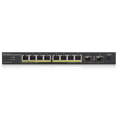 ZyXEL GS1100-10HP v2, unmanaged PoE 8x Gigabit, 2x Fiber Uplink, 130 Watt PoE