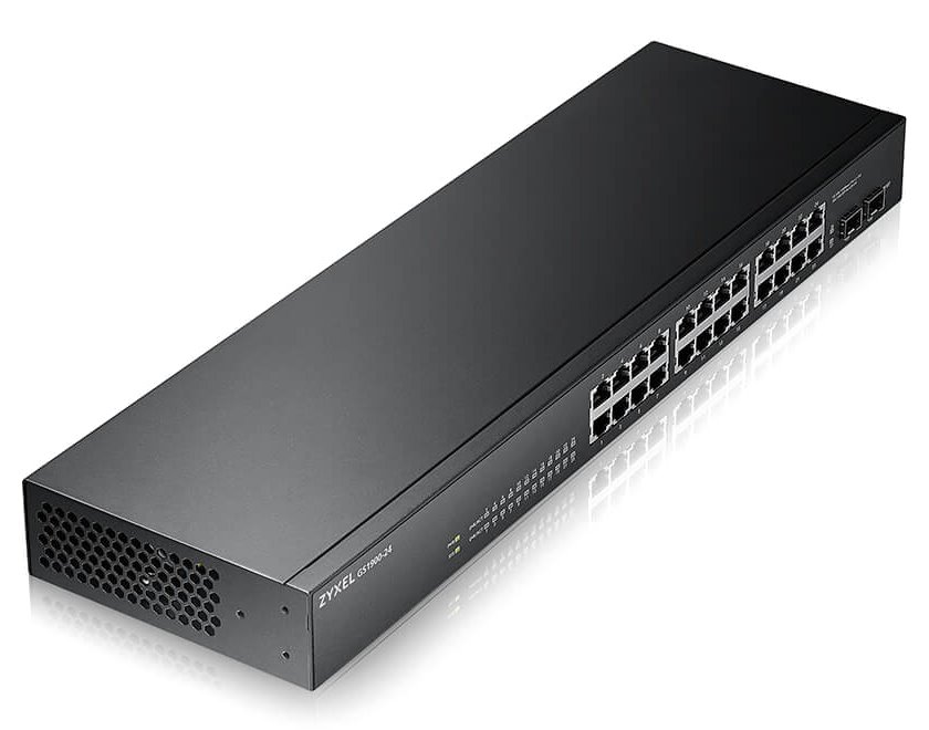 ZyXEL GS1900-24 v2, 24-port GbE L2 Smart Switch, rackmount, fanless