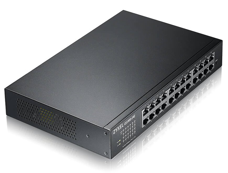 ZyXEL GS1900-24E v3, 24-port GbE L2 Smart Switch, rackmount, fanless