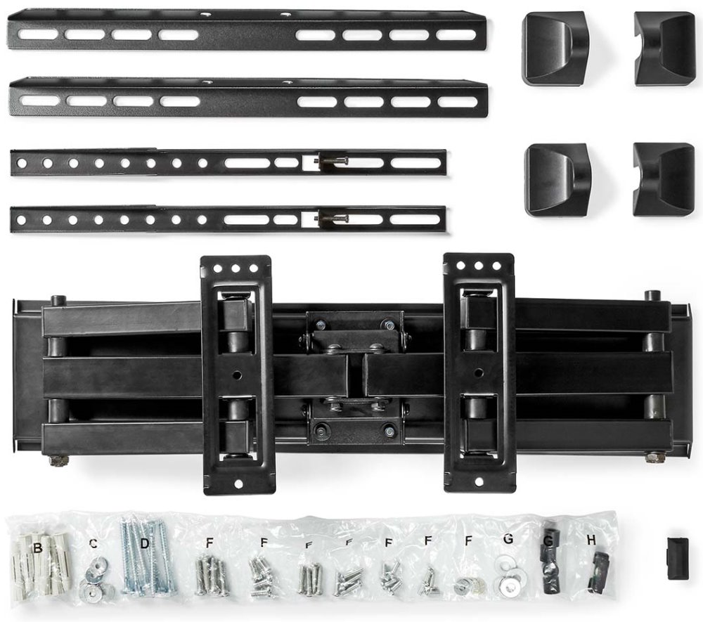 NEDIS nástěnný držák na TV/ 32 - 70"/ nosnost 40 kg/ naklápěcí/ otočný/ 80 mm - 520 mm/ 3 otočné body/ ocel/ černý