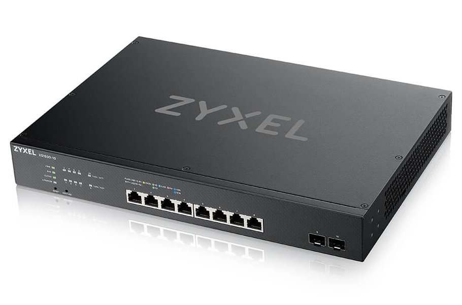 ZyXEL XS1930-10, 8-port Multi-Gigabit Smart Managed Switch with 2 SFP+ Uplink