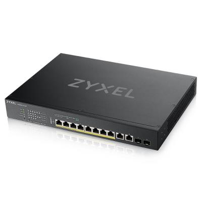 ZyXEL XS1930-12HP, 8-port Multi-Gigabit Smart Managed PoE Switch 375Watt 802.3BT, 2 x 10GbE + 2 x SFP+ Uplink
