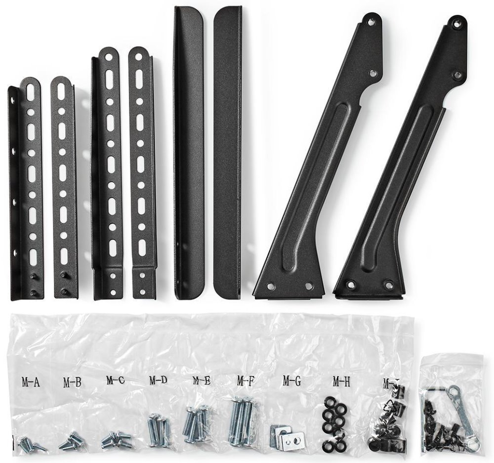 NEDIS stojan na TV/ 13 - 70"/ nosnost 50 kg/ nastavitelné výšky/ fixní/ ocel/ černý