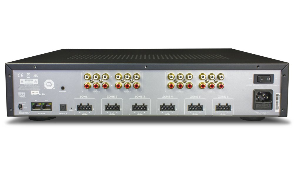 VSSL A.6X - Audio Streamer, 6 zón, 12x 50W, Chromecast, AirPlay 2, Spotify