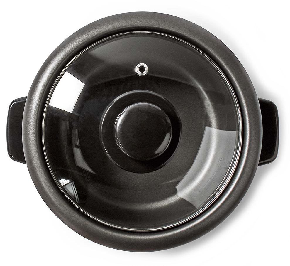 NEDIS rýžovar/ spotřeba 400 W/ objem 1,0 L/ nepřilnavý povrchy/ vyjímatelná miska/ automatické vypnutí/ černo-stříbrný