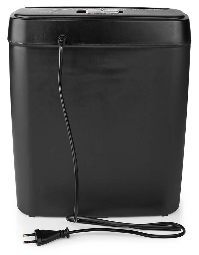 NEDIS skartovačka PASH112BKA4/ formát A4/ velikost řezu 6mm/ stupeň utajení (DIN) 2/ objem nádoby 10 l/ černá