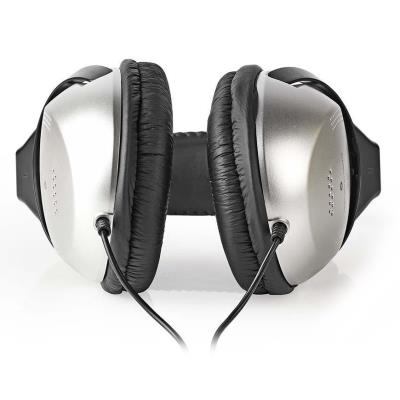 NEDIS kabelová sluchátka/ na uši/ ovládání hlasitosti/ kabel 2,70 m/ černo-stříbrné