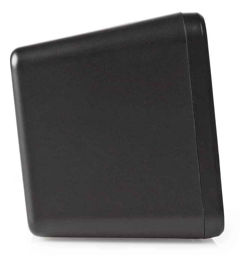 NEDIS digitální budík s rádiem/ LED displej/ 3,5 mm jack/ AM/ FM/ odložené buzení/ časovač vypnutí/ 2 alarmy/ černý