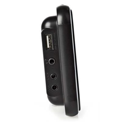 NEDIS digitální budík s rádiem/ LED displej/ 3,5 mm jack/ AM/ FM/ odložené buzení/ časovač vypnutí/ 2 alarmy/ černý