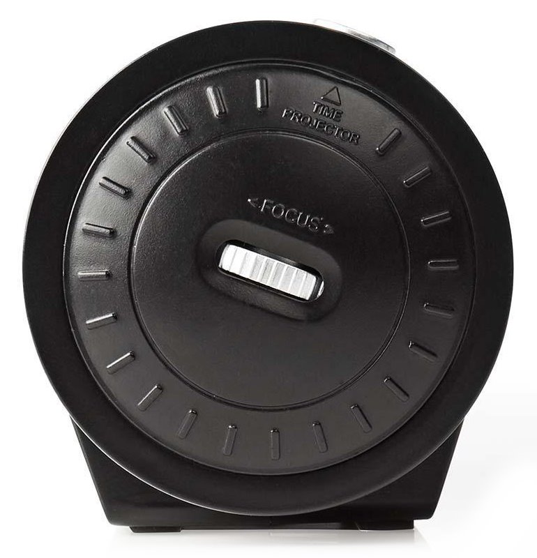 NEDIS digitální budík s rádiem/ LED displej/ promítání času/ AM/ FM/ odložené buzení/ časovač vypnutí/ 2 alarmy/ černý