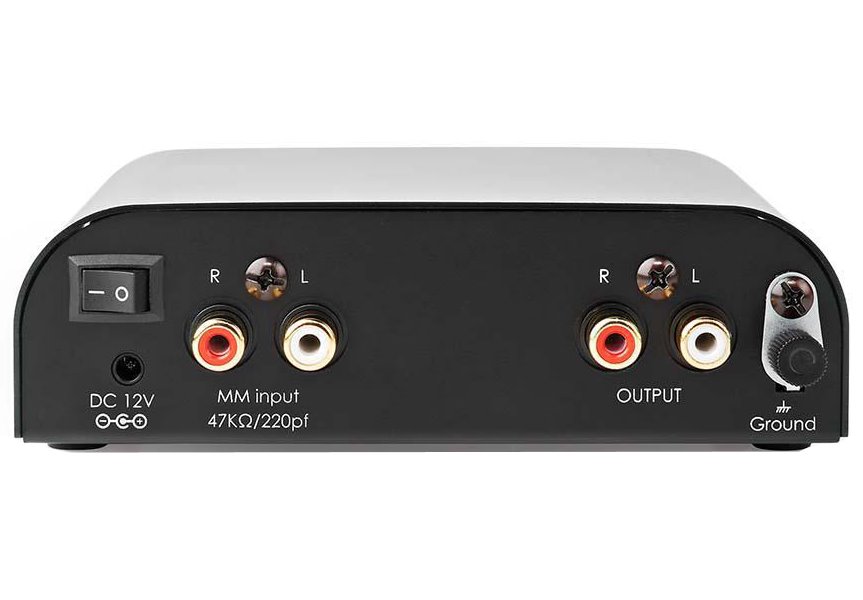 NEDIS předzesilovač/ vstup 1x RCA/ výstup 1x RCA/ 2 kanály/ gramofon/ phono/ automatický/ černý