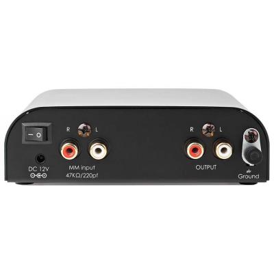 NEDIS předzesilovač/ vstup 1x RCA/ výstup 1x RCA/ 2 kanály/ gramofon/ phono/ automatický/ černý