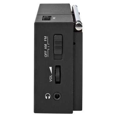 NEDIS přenosné rádio/ AM/ FM/ napájení z baterie/ analogové/ 1.5 W/ výstup pro sluchátka/ černé