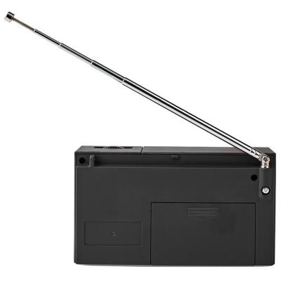 NEDIS přenosné rádio/ AM/ FM/ napájení z baterie/ analogové/ 1.5 W/ výstup pro sluchátka/ černé